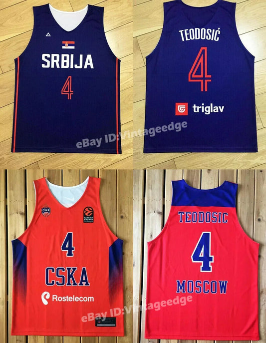 2017 Milos Teodosic #4 CSKA Moscow Basketball Jersey