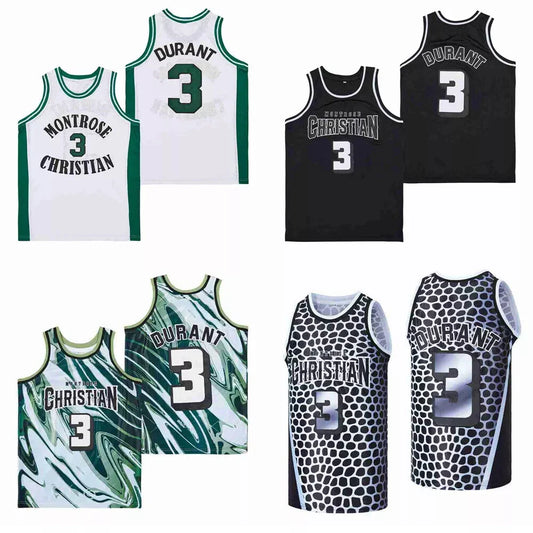 2006 Kevin Durant #3 Montrose Christian Basketball Jersey