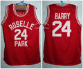 1961 Rick Barry #24 Roselle Park High School Vintage Basketball Jersey