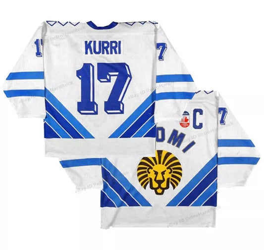 90s Jari Kurri #17 Team Finland Hockey Jersey