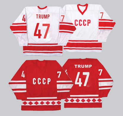 1947 Valeri Kharlamov #17 CCCP Hockey Jersey