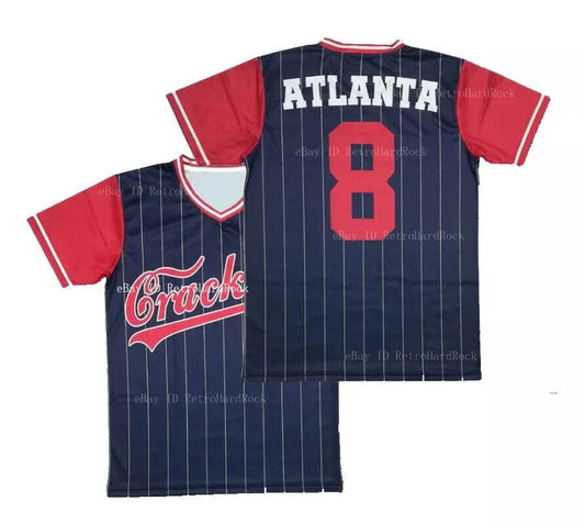 1940s Bob Montag #8 Atlanta Crackers Baseball Jersey