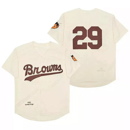 1953 Satchel Paige #29 St. Louis Browns Baseball Jersey