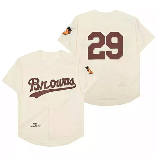 1953 Satchel Paige #29 St. Louis Browns Baseball Jersey