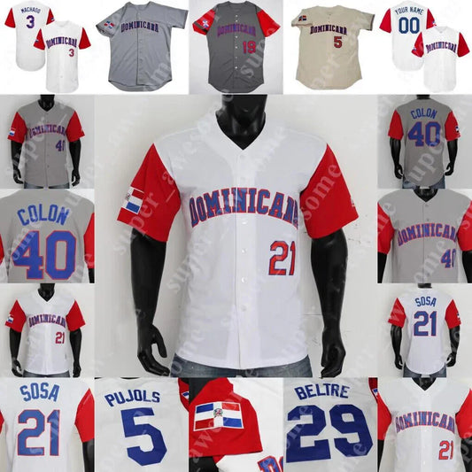 2000s Albert Pujols #5 Dominican Republic Baseball Jersey