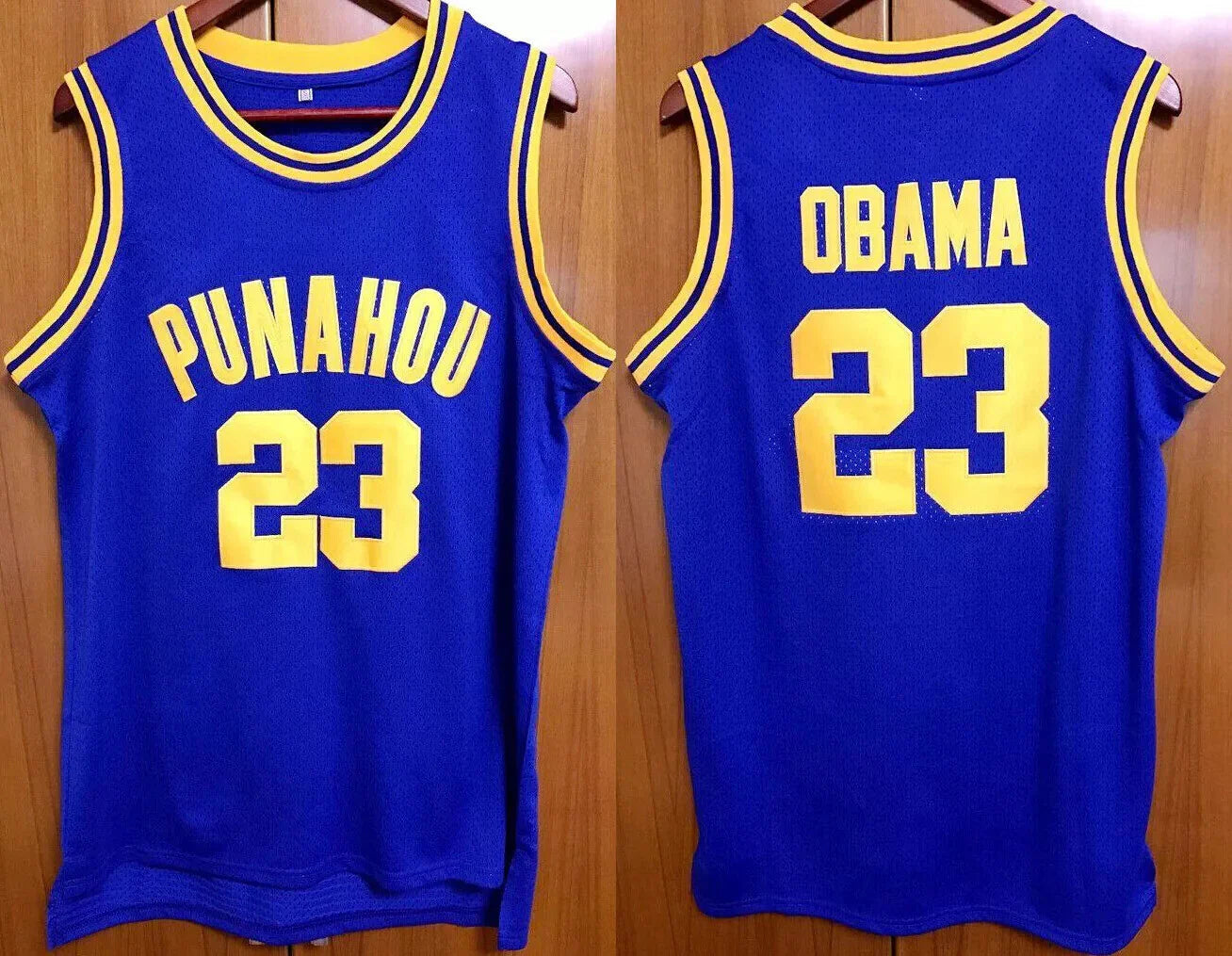 1991 Barack Obama #23 Punahou High School Basketball Jersey