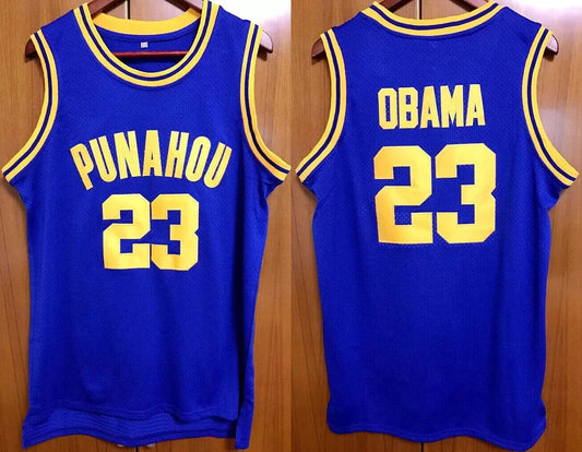 1991 Barack Obama #23 Punahou High School Basketball Jersey