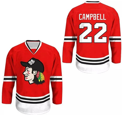 90s Charlie Campbell #22 Wayne's World Hockey Jersey