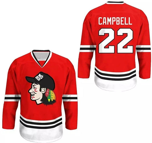 90s Charlie Campbell #22 Wayne's World Hockey Jersey