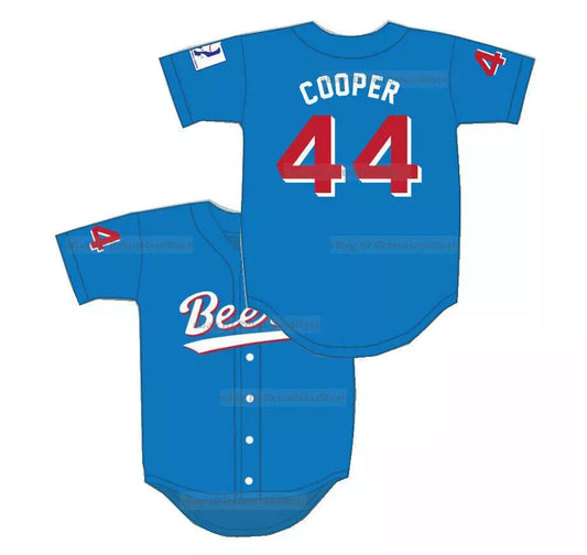 Beers #44 Joe Coop Cooper Baseball Jersey