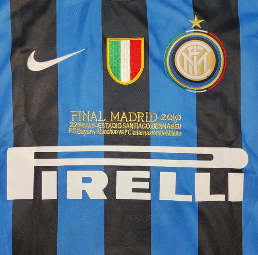 2009 Diego Milito #22 Inter Milan UCL Final Home Jersey