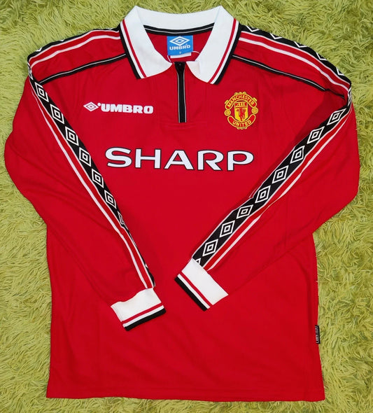 1998-99 David Beckham #7 Manchester United Soccer Jersey