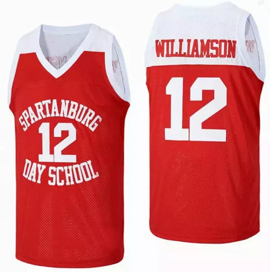 2018 Zion Williamson #12 Spartanburg Day Basketball Jersey