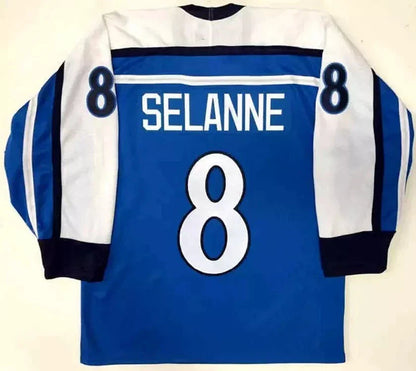90s Teemu Selanne #8 Winnipeg Jets Hockey Jersey