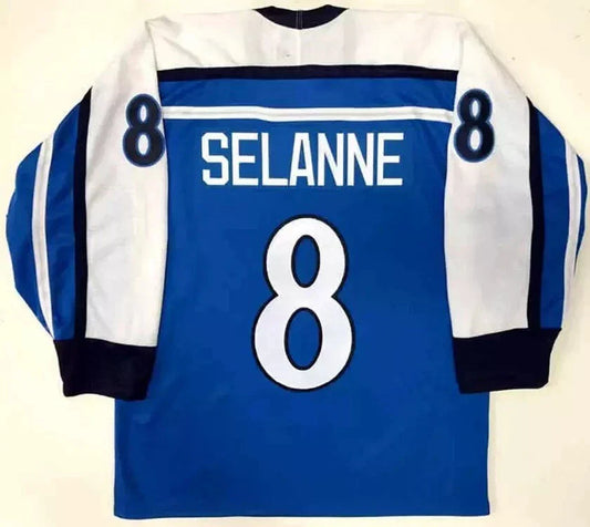 90s Teemu Selanne #8 Winnipeg Jets Hockey Jersey