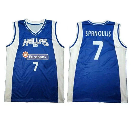 2008 Vassilis Spanoulis #7 Greece Basketball Jersey