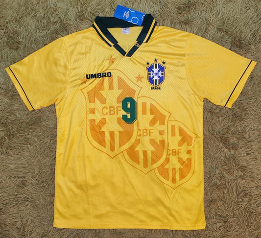 1994 Brazil #10 Ronaldo World Cup Home Jersey