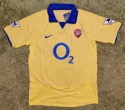 Arsenal FC 2003/04 Away Thierry Henry 14 Retro Vintage Soccer Football Jersey