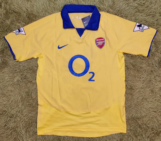 Arsenal FC 2003/04 Away Thierry Henry 14 Retro Vintage Soccer Football Jersey