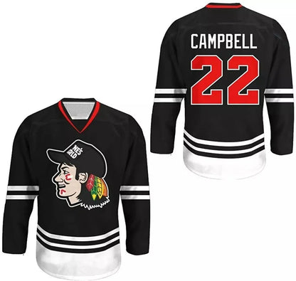 90s Charlie Campbell #22 Wayne's World Hockey Jersey