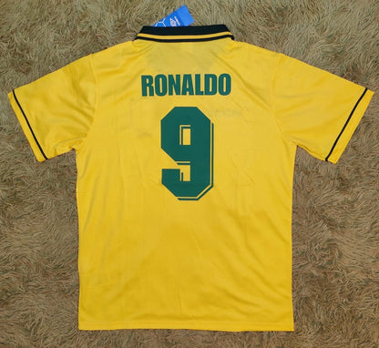 1994 Brazil #10 Ronaldo World Cup Home Jersey
