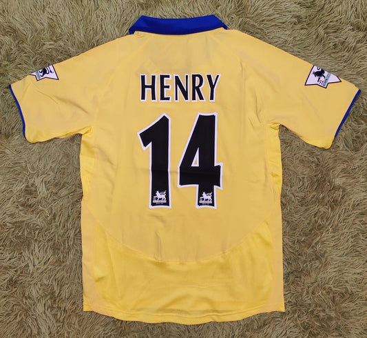 Arsenal FC 2003/04 Away Thierry Henry 14 Retro Vintage Soccer Football Jersey